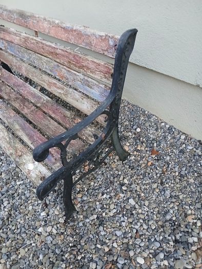 Childrens cast iron bench