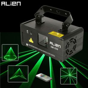 ALIEN Remote 50mw Green Laser Projector Professional Stage Lighting Effect DMX 512 Scanner DJ Disco Party Show Lights