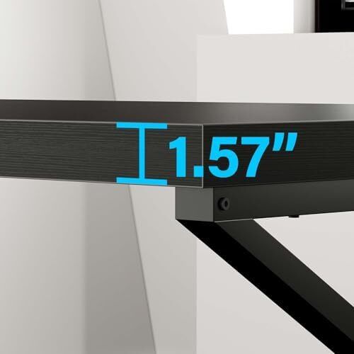 Computer Desk, Modern Industrial Home Office Desk, PC Desk for Student Work Writing Study Gaming, Metal Wood Computer Table in Bedroom Workstation, Study PC Work Gaming Desks, 140cm