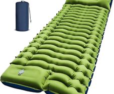 Camping Sleeping Pad, Ultralight Inflatable Camping Mat with Pillow Built-in Foot Pump Portable Inflatable Sleeping Pads Compact for Outdoor Camping, Backpacking, Hiking, Tents