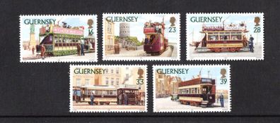 1992 Guernsey Trams in Guernsey Commemorative Stamps Mint Never Hinged (MNH)