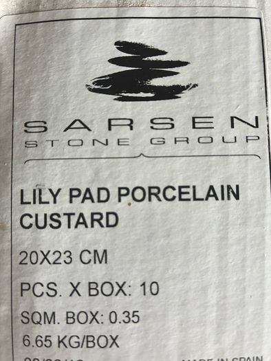 Ca Pietra Porcelain Lily Pad Tiles - Custard - 5.25 m2 (15 boxes)
