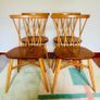 Vintage Ercol blonde plank table & 4 candlestick chairs Image 7