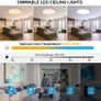 LED Ceiling Light with RGB Backlight, 24W 3200LM 3000K-6000K Dimmable, Remote Control, IP54 Waterproof Bathroom Light, Modern Flush Ceiling Light, for Kitchen Hallway Child's Bedroom (FREE POSTAGE) Image 4