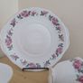 Queen Anne Bone China, tea set for 4 person, contains 11 pcs, including 4 tea cups, 4 saucers, a milk jar, a sugar bowl and a cookie serving plate 22cm. Impeccable conditions, looks like a new one, any scratches, cracks or cips. Image 4