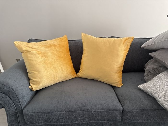Paul Costello extra large gold velvet cushion