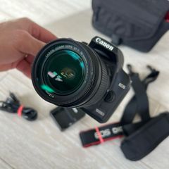Canon EOS 1000D DSLR camera with Canon EF-S 18-55mm f/3.5-5.6 II lens.