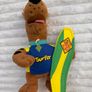 Scooby Doo Surfer Dog Stuffed Plush Toy with Green Surf  Approx. 27 cm. Used Damaged Please see photos Image 4