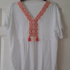 New beautiful white summer top with lovely embroidery