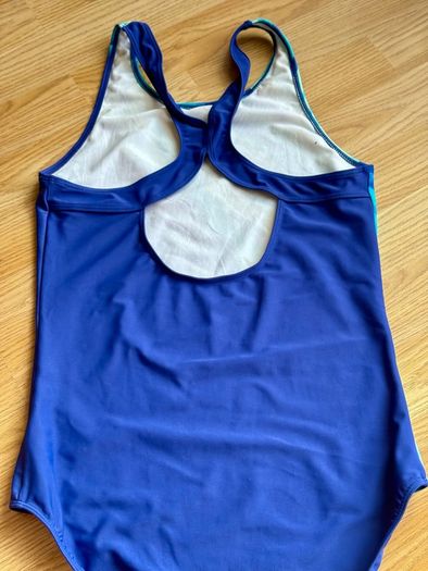 F&F Girls Blue Swimsuit Age 14-15 Years - Very Good Condition