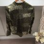 M&S Autograph Premium Satin Blouse - Green Abstract Contrast Spot Print Image 4