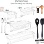 NEW SALE | 14 Pcs Kitchen Drawer Organiser Storage Trays for Makeup Bedroom Office, Desk Versatile, Plastic, Clear Image 2