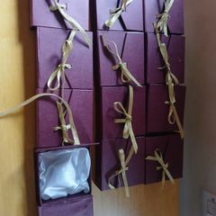 12 New Burgundy Gift Boxes