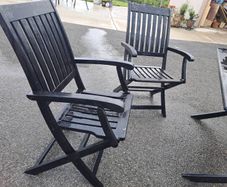 garden table and 2 chairs