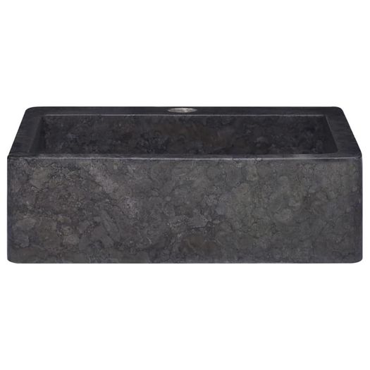 Sink Black 40x40x12 cm Marble