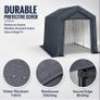 3x2x1.8m Portable Storage Shed, with Waterproof Cover Heavy-Duty Outdoor Shelter with Roll-Up Zip Door for Motorbikes, Garden Tools and Equipment on Patios, Yards or Driveways Image 6