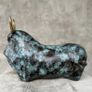 Abstract Bull With Gold Accents - Patinated Bronze Image 2