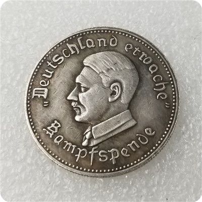 Ww2 Mark German Coin  Hitler Luftwaffe Swastika Nazi Warplane  Reichsmark