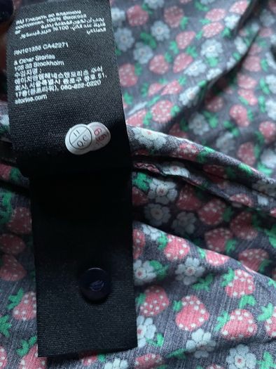 &other stories wrap around dress flowers pattern long sleeve new size 10