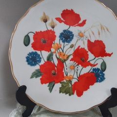 Cornfield Poppy Display Plate