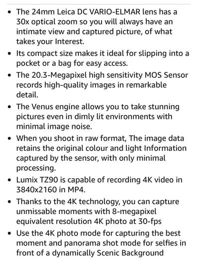 Panasonic Lumix Dc-tz90