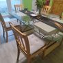 Dinning glass table with 6 chairs Image 2