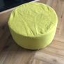 Footstool Mustard Yellow Pouffe Circular Image 2