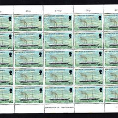 1973 Guernsey Mail Packet Boats Commemorative Stamps Sheets (4) of 25 Mint Never Hinged (MNH)