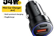Essager 54W USB Car Charger 5A Fast Charing QC 3.0 PD 3.0 SCP AFC USB Type C Car Phone Chargers For iPhone Huawei Samsung Xiaomi