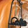 Pair of Vintage Ornate Black Wrought Iron Wall Plate Hangers / Display Racks Image 3