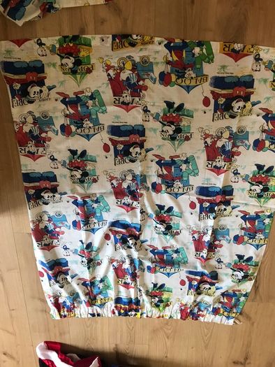 vintage Mickey Mouse pair of curtains 1969