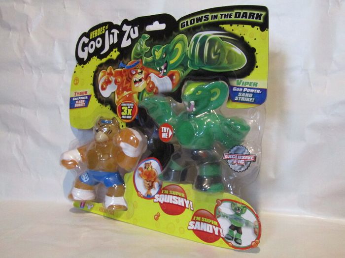 Heroes of Goo Jit Zu 2 Pack Action Figures Battle Pack Tygor vs Viper Figure Brand New Sealed Rare Hard To Find