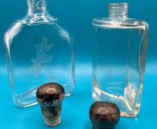 Pair of antique glass perfume bottles