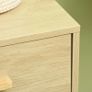 Rattan sideboard with caned-door cabinets and 4 drawers, 80 x 38 x 80.5 cm, natural wood effect Image 4