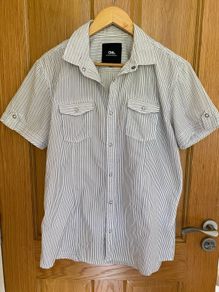 Men's White & Black Stripe T-Shirt | Clockhouse