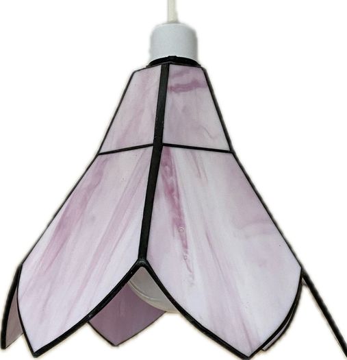 Art Deco style pink petal lampshade