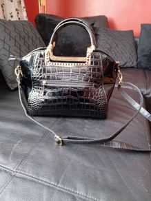Black croc design Moda handbag