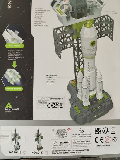 Like new Big Space Exploring Rocket Launch Playset  with Smoke Effects
