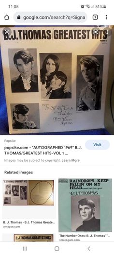 record bj Thomas greatest hits