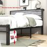 Double Bed Metal Platform Bed Frame with Wood Headboard Image 6