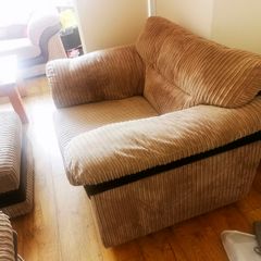 2 Piece Living Room Set plus foot stool