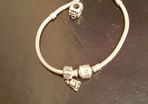 Pandora oxidised silver bracelet