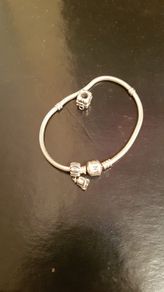 Pandora oxidised silver bracelet