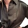 Halston day-to-night satin and boucle dress Image 2