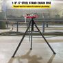 Tripod Pipe Chain Vise | 1/8"-5" Pipe Capacity | 92.5 cm Length | Portable Folding Steel Legs | Grab, Support, and Bend Pipes Image 2