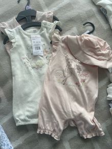 baby girl rompers 3-6m tags still on brand new