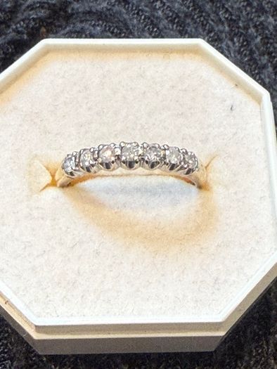 9ct gold diamond ring .33carat size P free register post