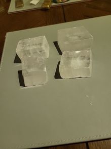 Optical calcite mineral specimens