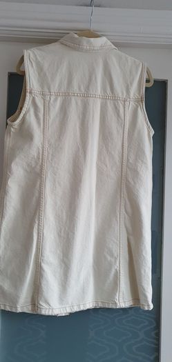 ZARA cream denim dress Sz L (12-14) - Bnwt Rrp 29.95