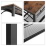 VASAGLE Coat Rack, Hallway Cabinet, with Top Board, Shoe Rack, Bench and 5 Double Hooks Image 3